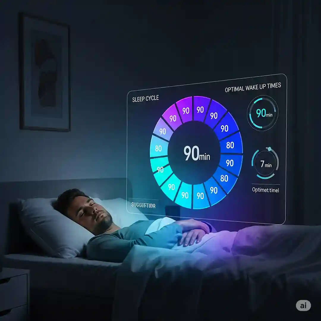 Peaceful bedroom at night with a view of the moon